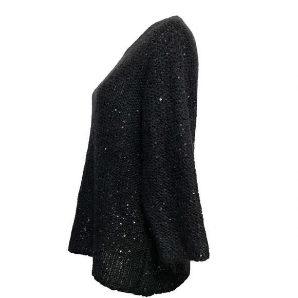 Jones New York Mohair Wool Blend Sequin Detail Sweater Size Large - Picture 2 of 7